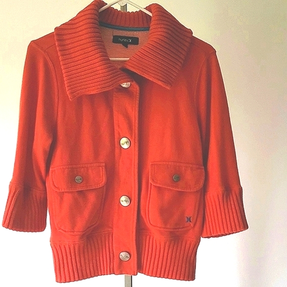 Hurley Girls Orange/Coral Thick Jacket Size XL - Picture 1 of 12